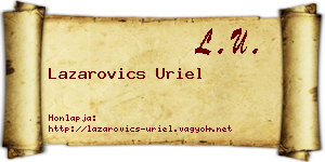 Lazarovics Uriel névjegykártya